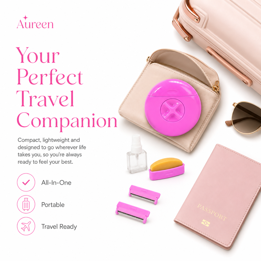 Aureen SilkTouch™ | 3-in-1 Portable Shaver for Instantly Smooth Skin